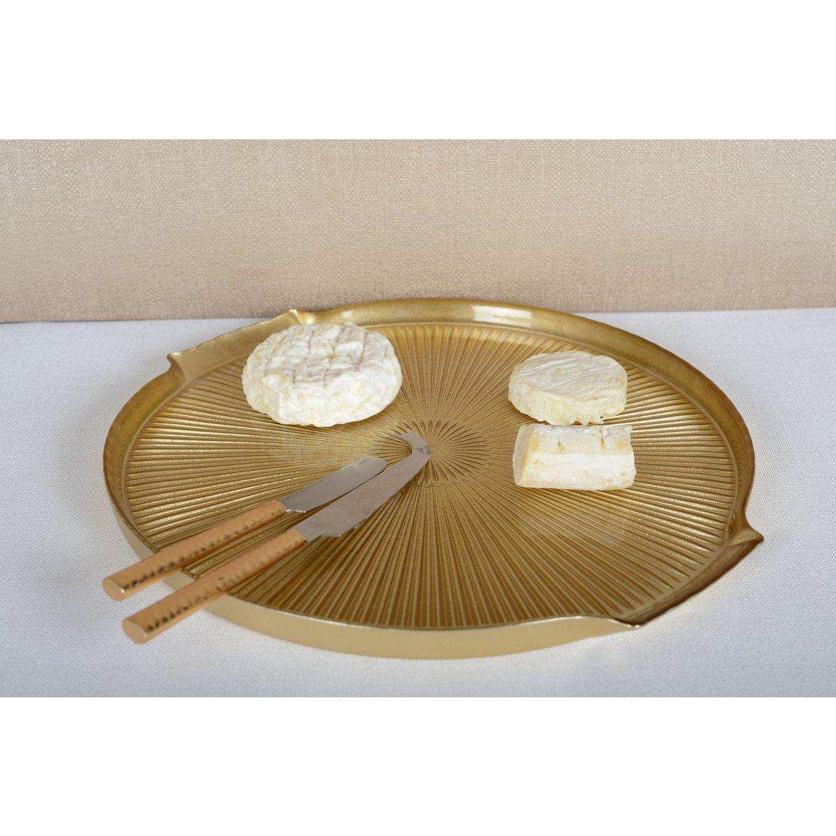 GOLDENE GLASKÄSEPLATTE 30X28X2CM - HomeDesign Knaus