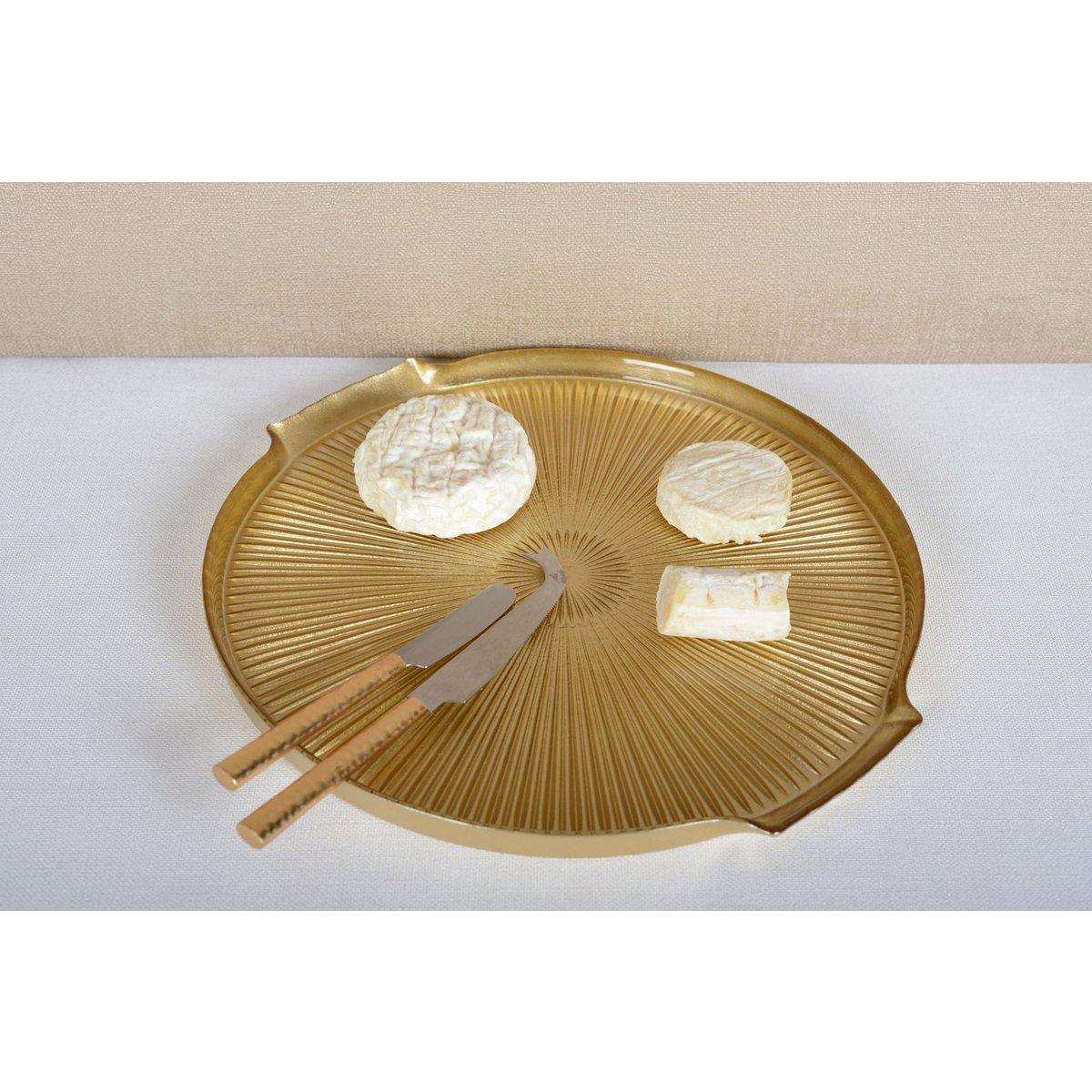 GOLDENE GLASKÄSEPLATTE 30X28X2CM - HomeDesign Knaus
