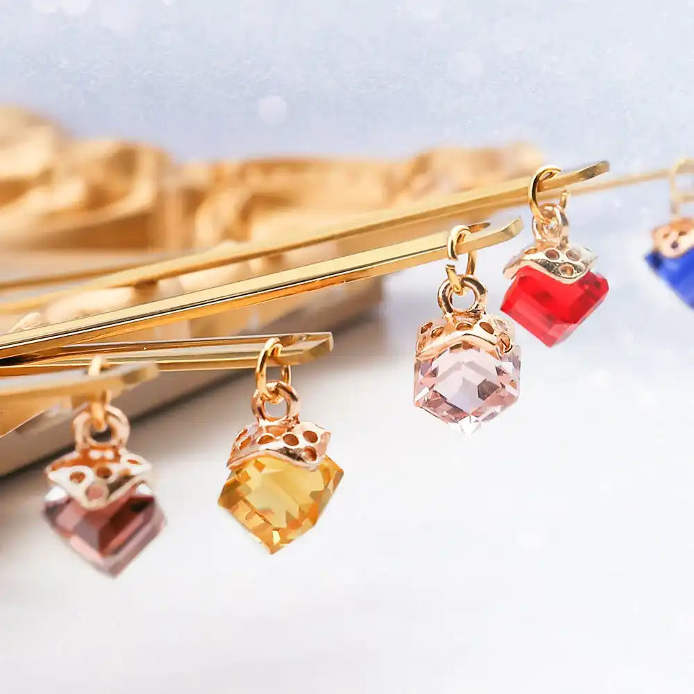 GOLDENE LÖFFEL MIT MEHRFARBIGEN DIAMANTEN - 6ER-SET - HomeDesign Knaus