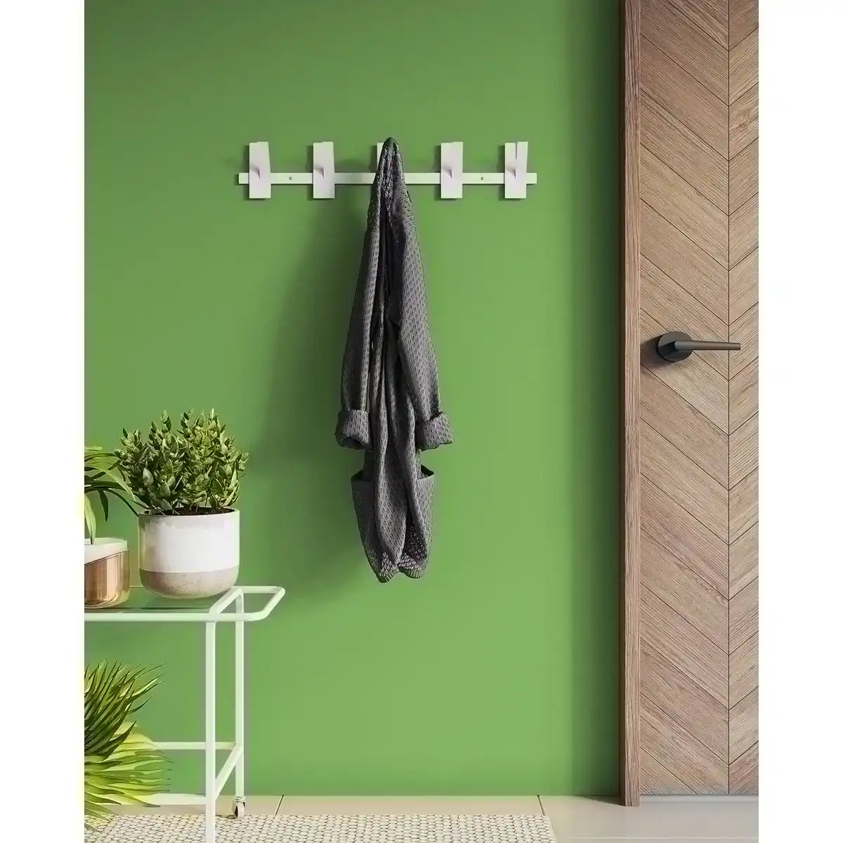 Gorillz Incision - Garderobe - Wandgarderobe - 10 Garderobenhaken - Metall - Weiß - HomeDesign Knaus