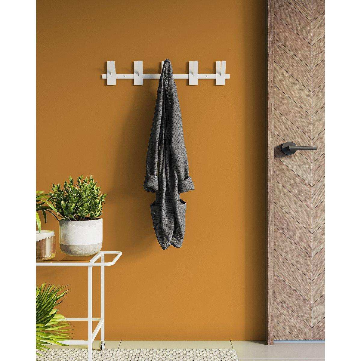Gorillz Incision - Garderobe - Wandgarderobe - 10 Garderobenhaken - Metall - Weiß - HomeDesign Knaus