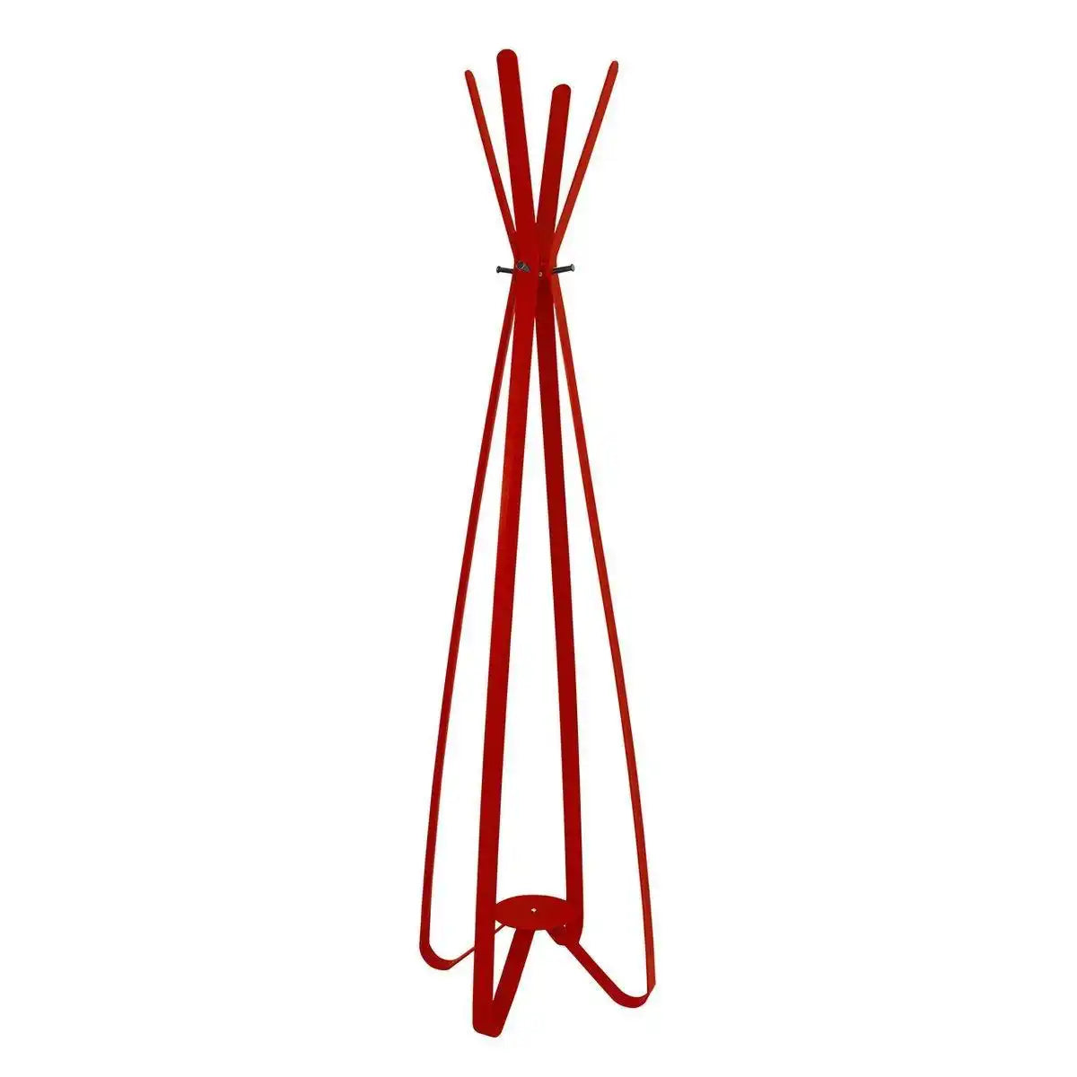 Gorillz Modi - Standgarderobe - Industriedesign - 8 Haken - Rot - HomeDesign Knaus