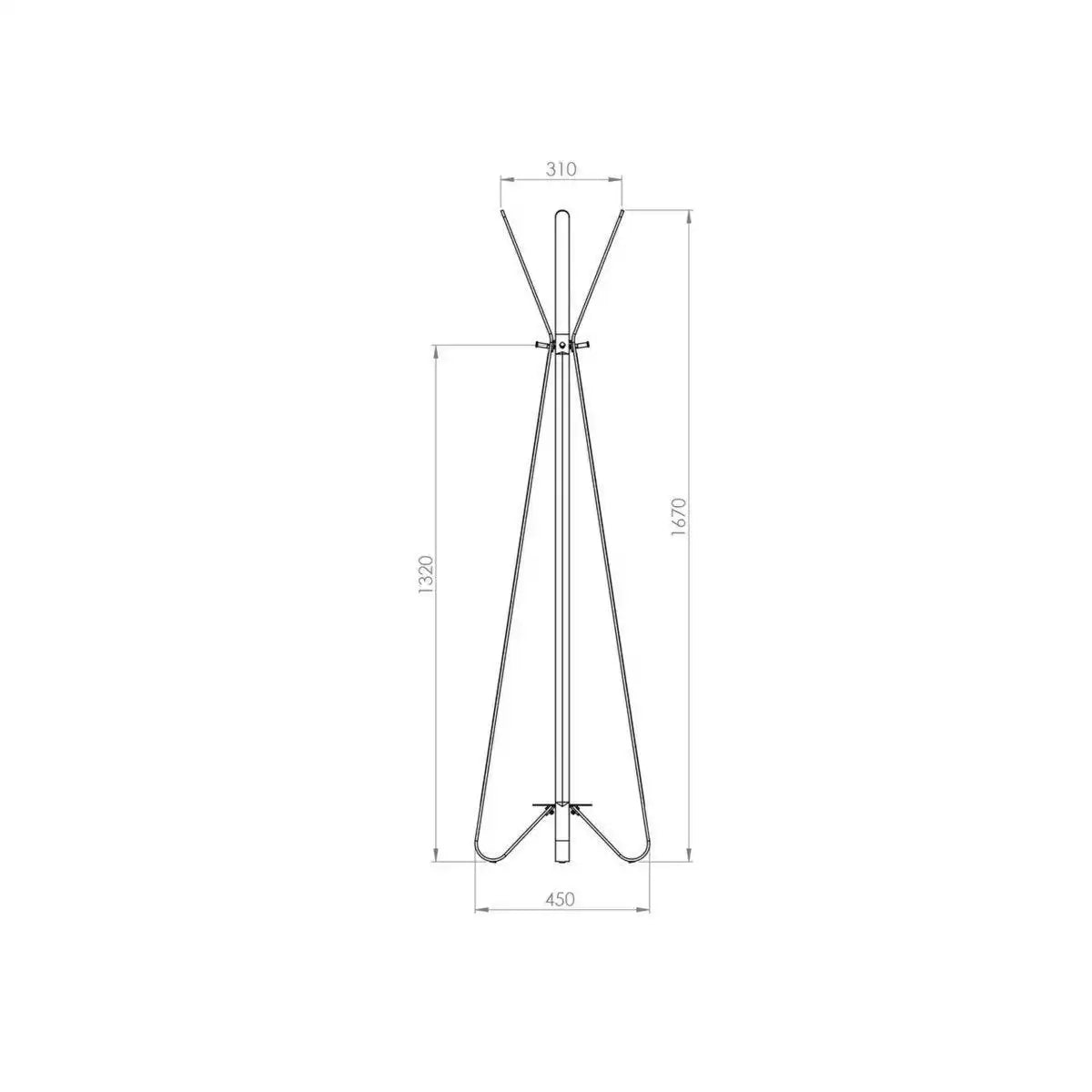 Gorillz Modi - Standgarderobe - Industriedesign - 8 Haken - Rot - HomeDesign Knaus