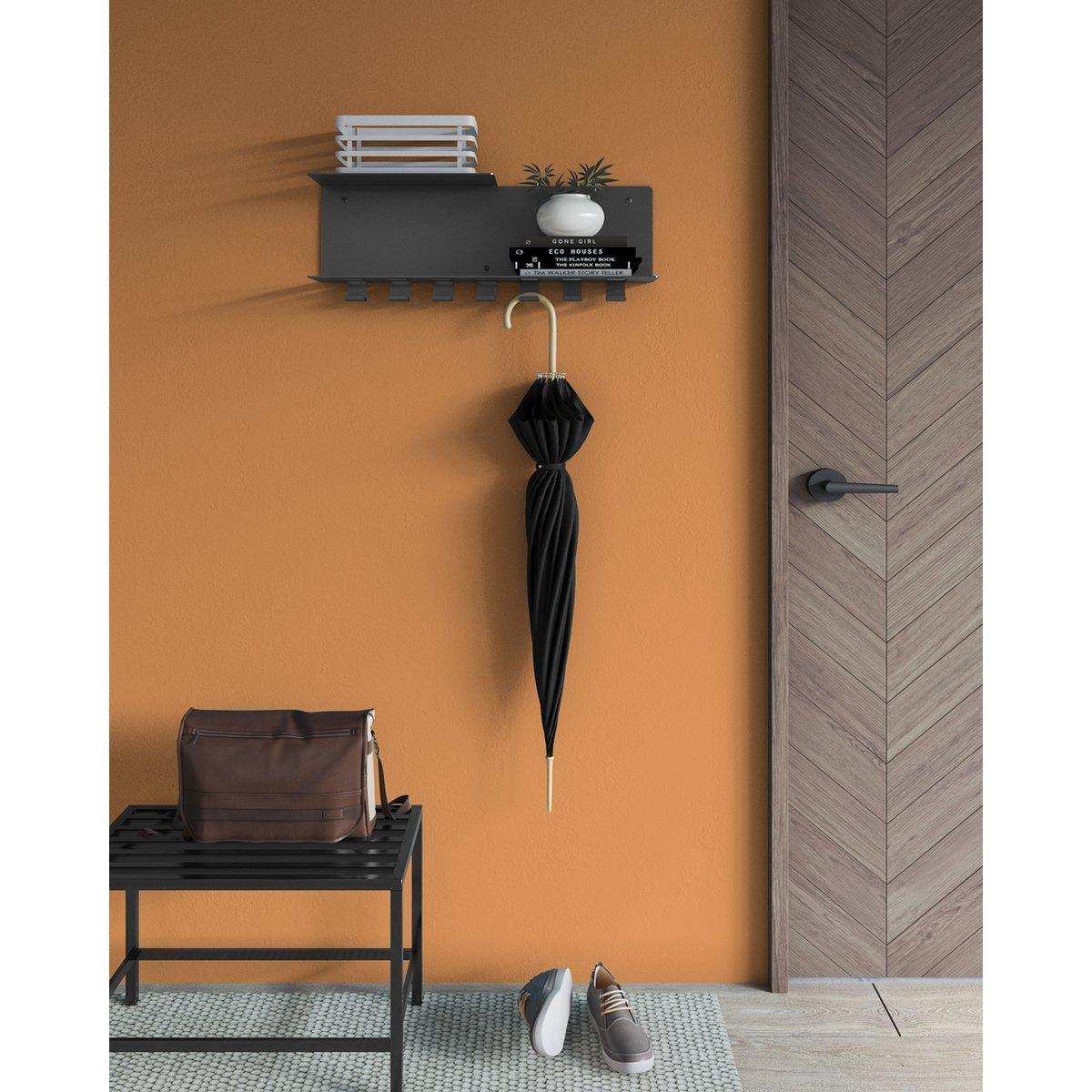 Gorillz Plenck - Wandgarderobe - mit Hutablage -Kleiderschrank - Schwarz - HomeDesign Knaus