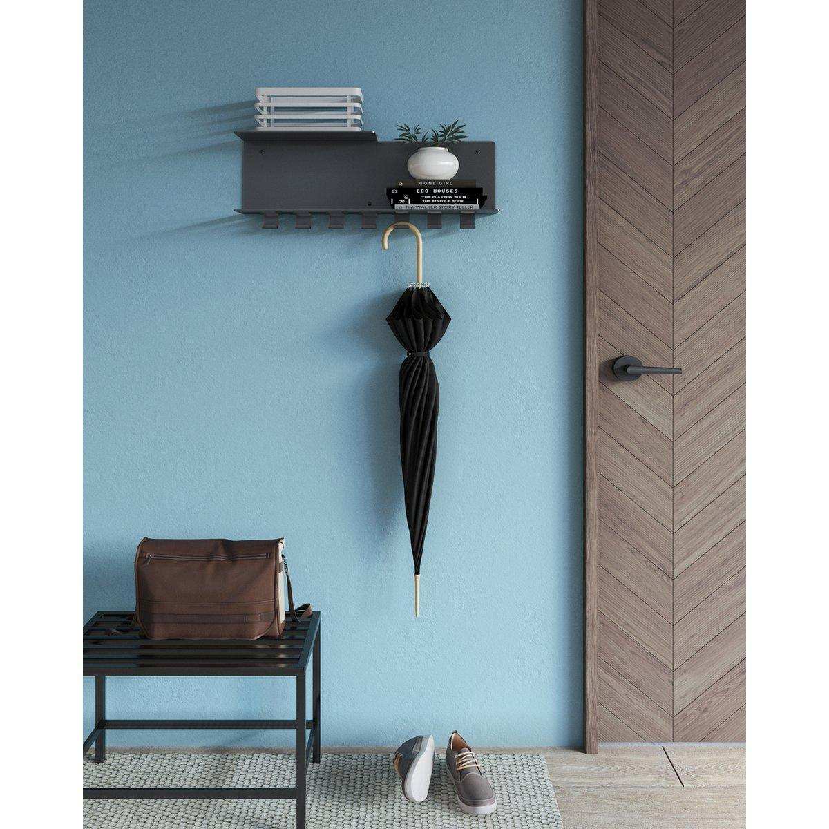 Gorillz Plenck - Wandgarderobe - mit Hutablage -Kleiderschrank - Schwarz - HomeDesign Knaus