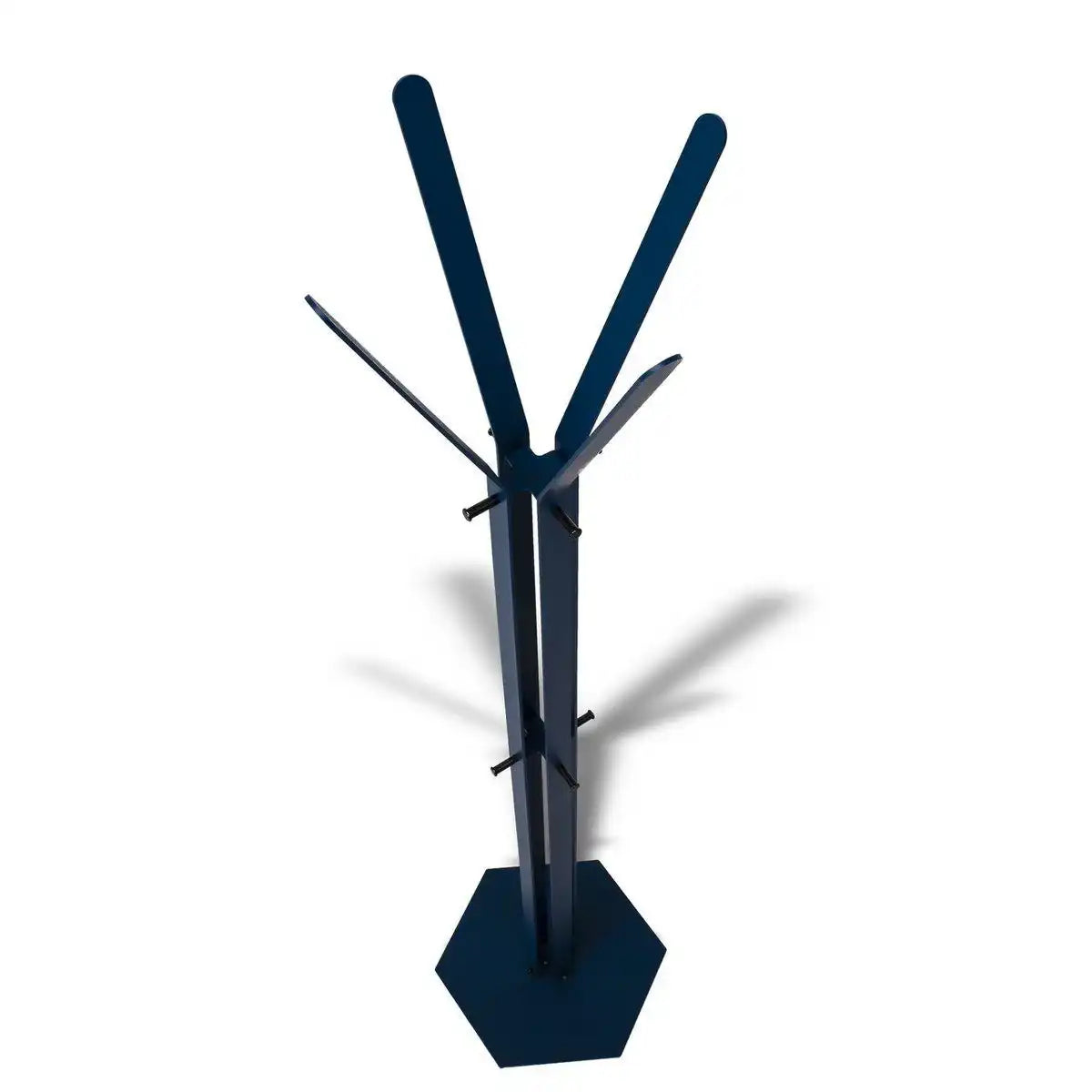 Gorillz Stack - Garderobenständer – Industriedesign – 12 Haken- Blau - HomeDesign Knaus
