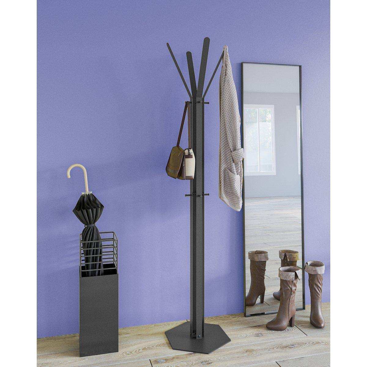 Gorillz Stack - Garderobenständer – Industriedesign – 12 Haken- Schwarz - HomeDesign Knaus