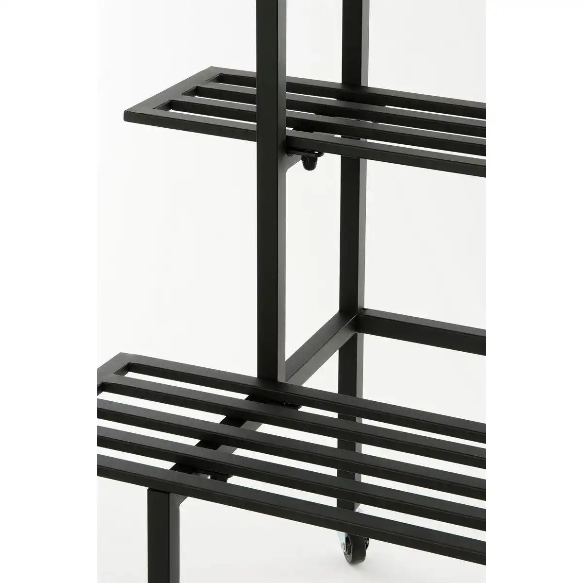 Greenrax Pflanzenständer – L90 x B44 x H102 cm – Metall – Schwarz - HomeDesign Knaus