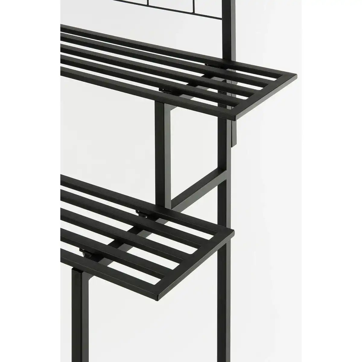 Greenrax Pflanzenständer – L90 x B44 x H190 cm – Metall – Schwarz - HomeDesign Knaus