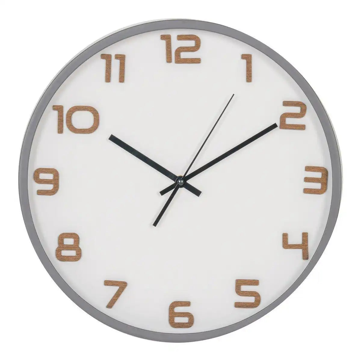 Greenwich Wall Clock - Wanduhr, grau, geräuschloses Uhrwerk, rund, ø35 cm - HomeDesign Knaus
