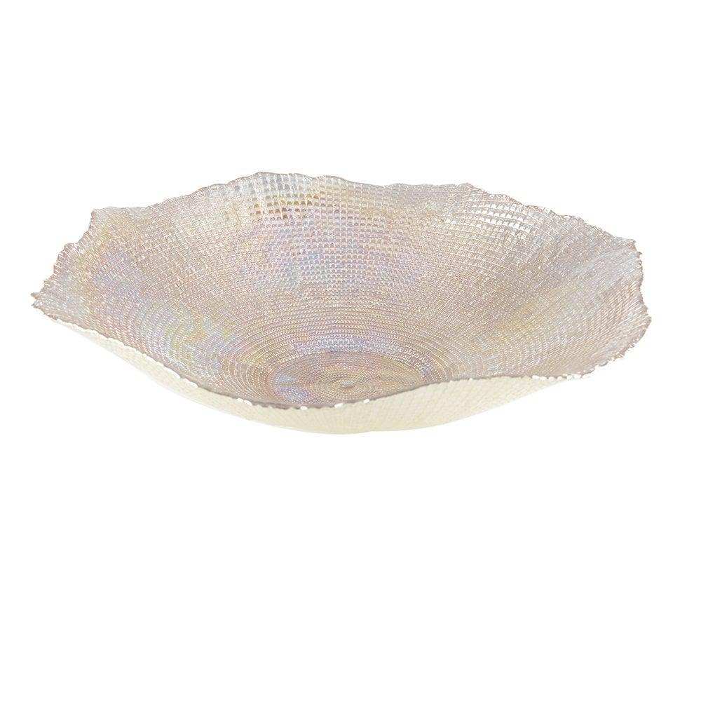 GROSSE BERNSTEINGLÄNZENDE COROLLE-BECHER 42X42X8CM - HomeDesign Knaus