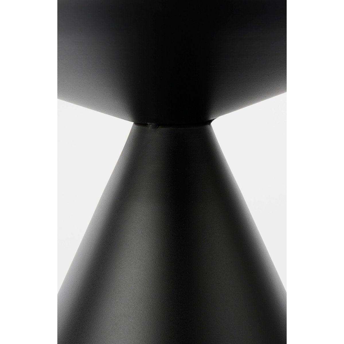 Großzügiger Beistelltisch – H42 x Ø60 cm – Metall – Schwarz - HomeDesign Knaus