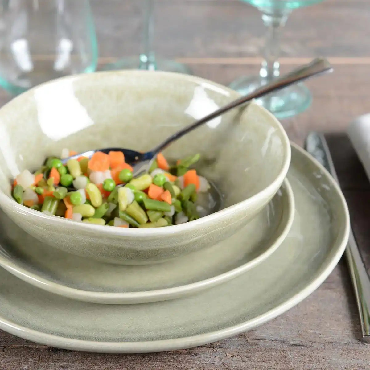Grüne Hohlplatte 18,8 cm - HomeDesign Knaus