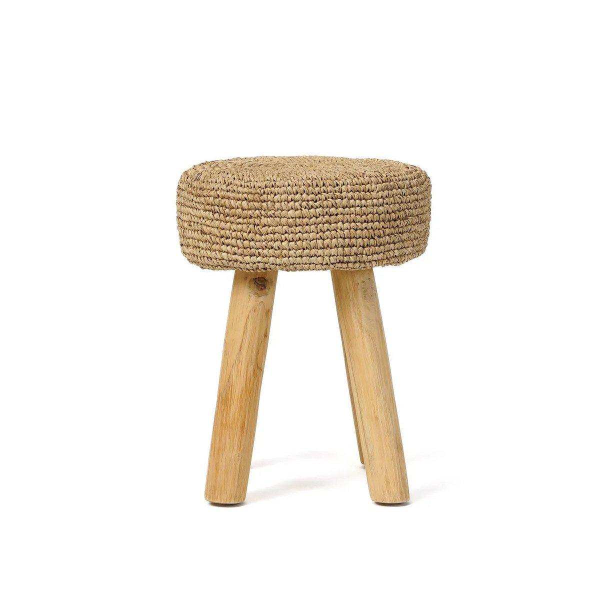 Handgefertigt Basthocker Sitzhocker Natur - HomeDesign Knaus