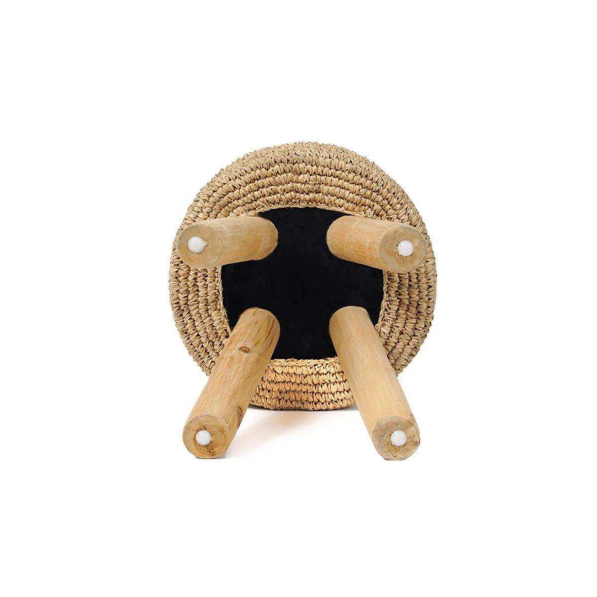 Handgefertigt Basthocker Sitzhocker Natur - HomeDesign Knaus