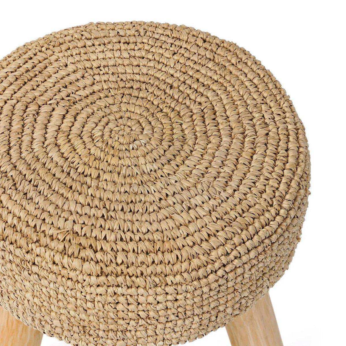 Handgefertigt Basthocker Sitzhocker Natur - HomeDesign Knaus