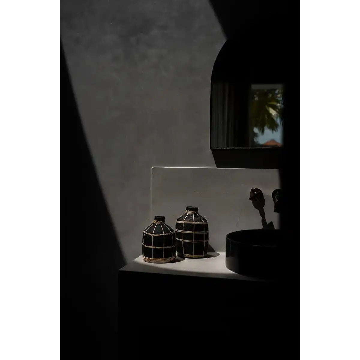 Handgeflochten Vase Whoopy Rattan Natur - HomeDesign Knaus