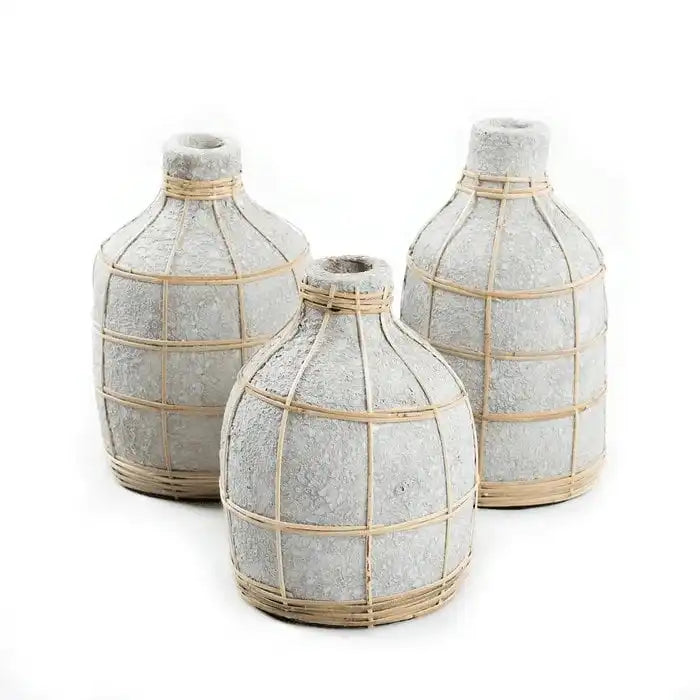 Handgeflochten Vase Whoopy Rattan Natur - HomeDesign Knaus