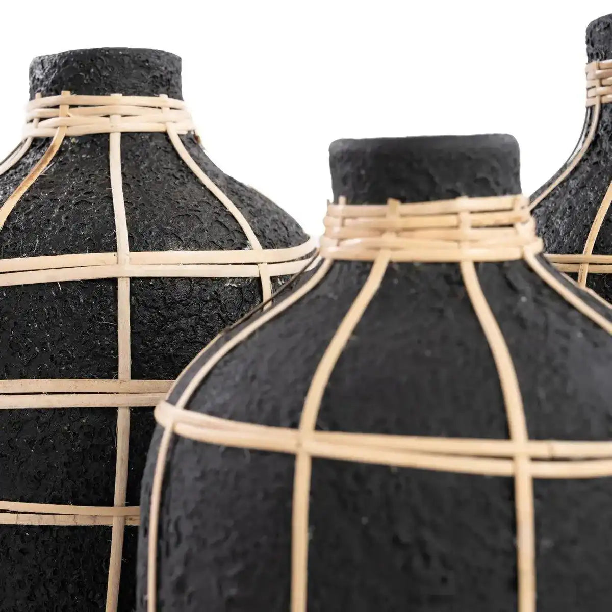 Handgeflochten Vase Whoopy Rattan Natur - HomeDesign Knaus