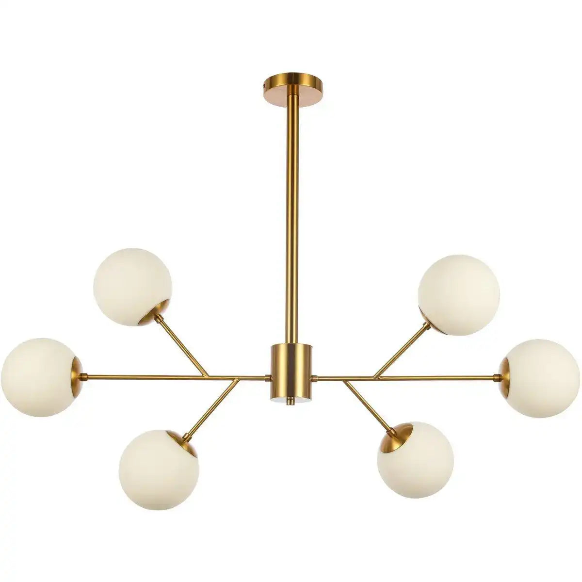 Hängelampe Amy Weißgold Deckenlampe 6-flammig - HomeDesign Knaus