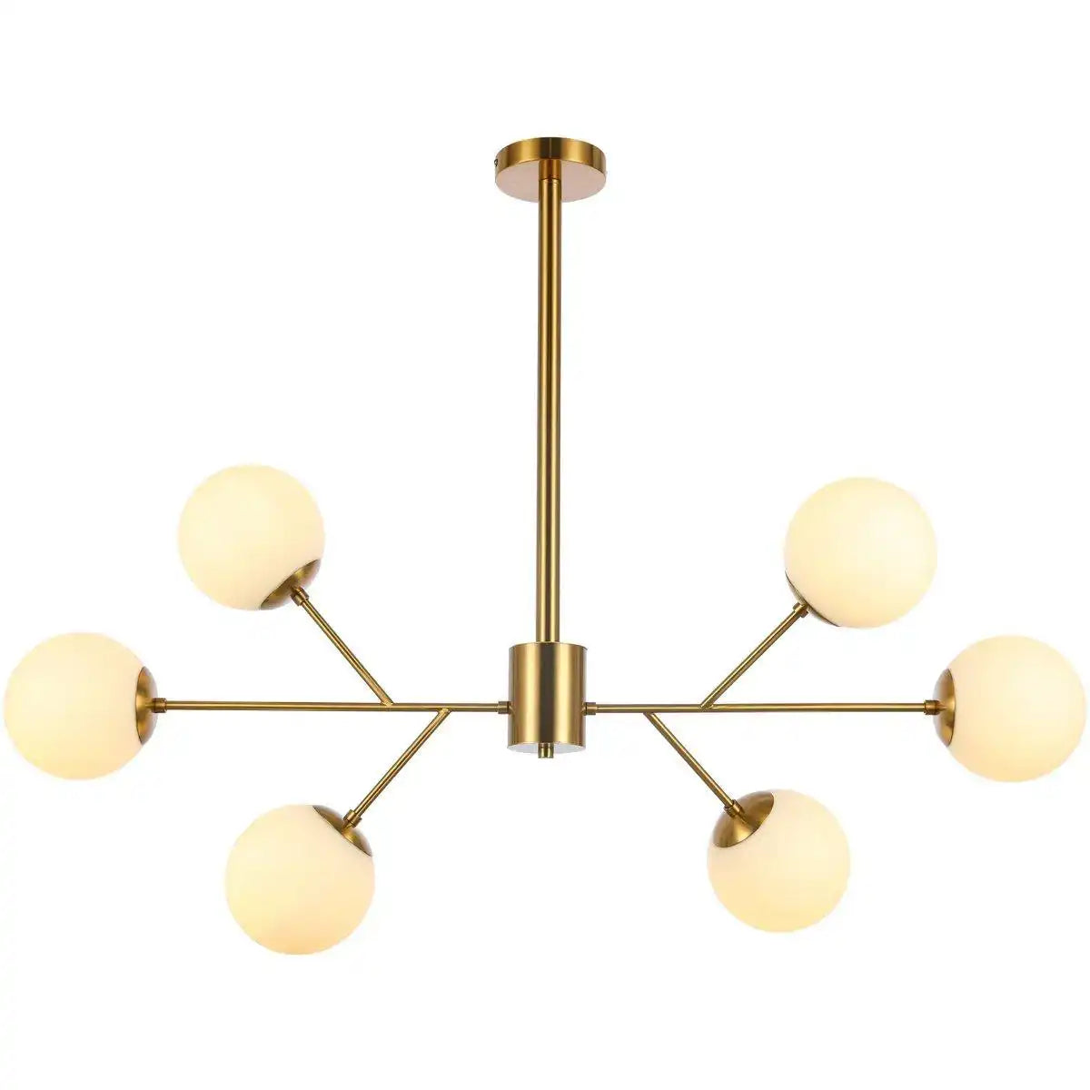 Hängelampe Amy Weißgold Deckenlampe 6-flammig - HomeDesign Knaus