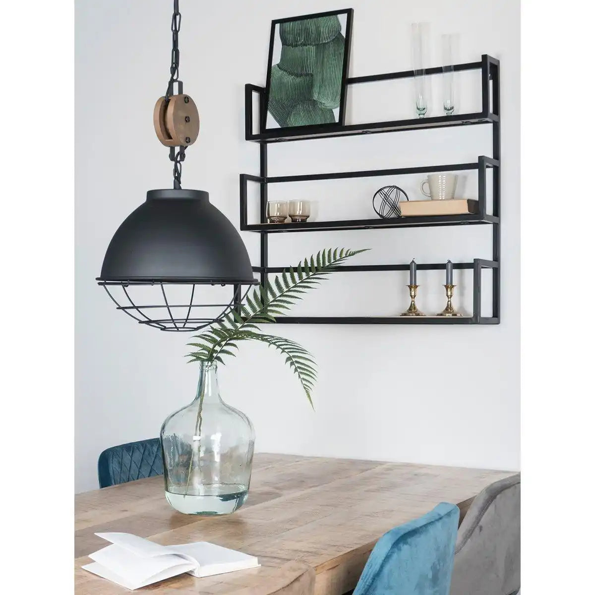 Hängelampe Industrie Leuchte Burns Burned Steel - HomeDesign Knaus