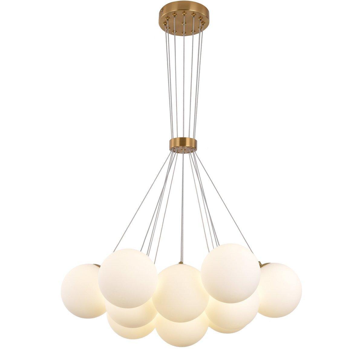 Hängelampe Jenna Weißgold 13-flammig Messing - HomeDesign Knaus