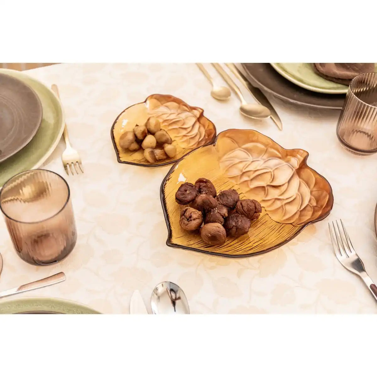 HASELNUSSBECHER GROSSES MODELL BERNSTEINFARBE 19X24,5X4CM - HomeDesign Knaus