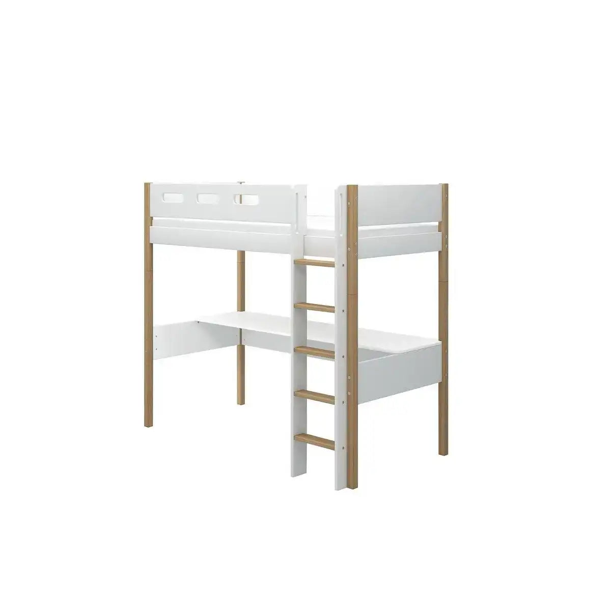 Hochbett m. gerade Leiter und Schreibtisch - HomeDesign Knaus