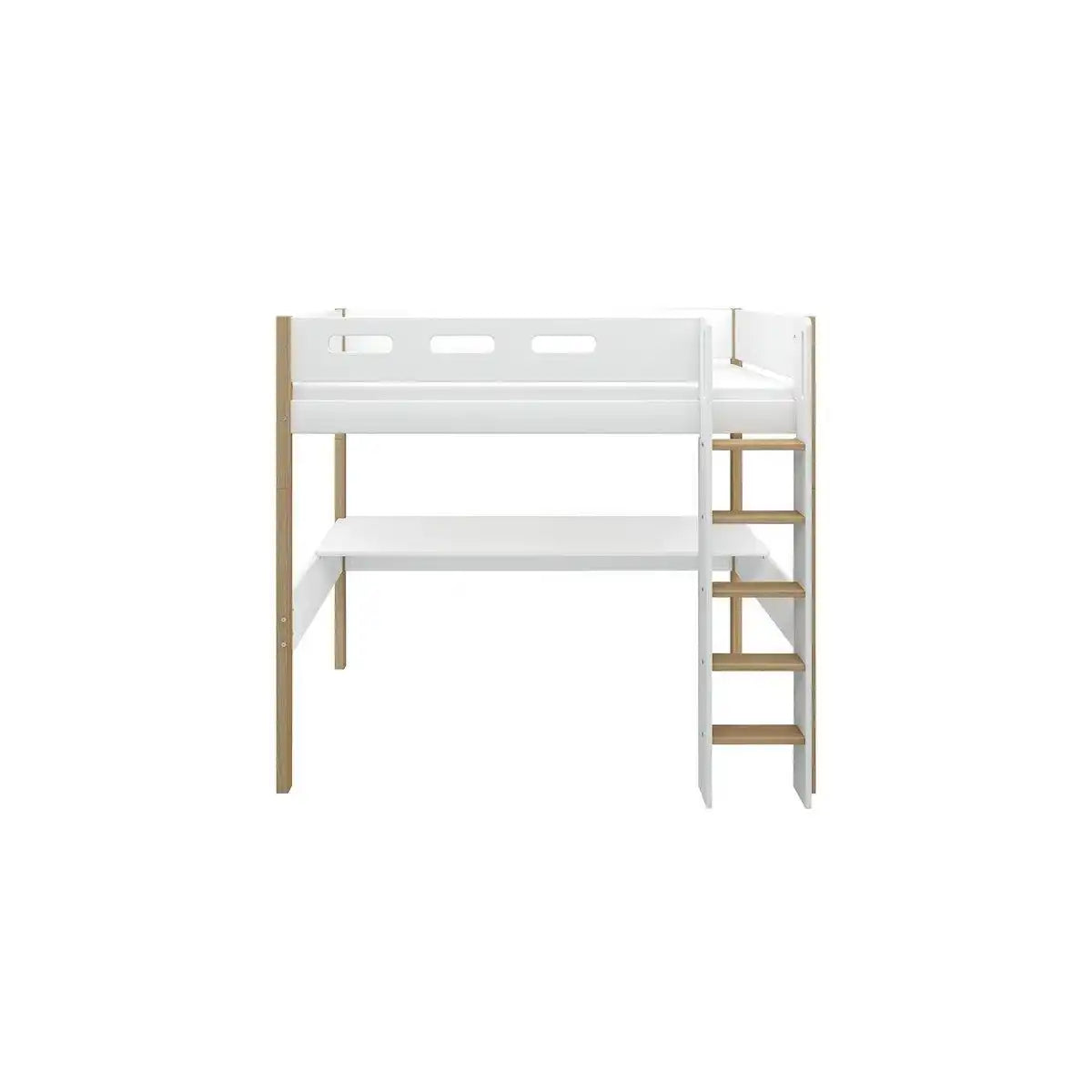 Hochbett m. gerade Leiter und Schreibtisch - HomeDesign Knaus