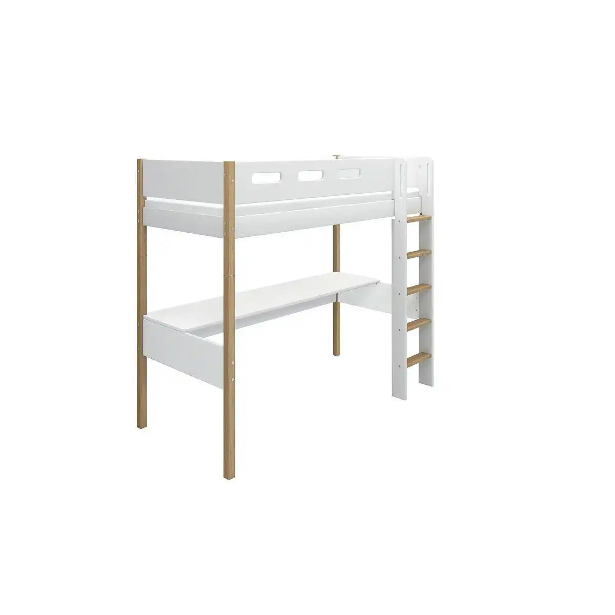 Hochbett m. gerade Leiter und Schreibtisch - HomeDesign Knaus