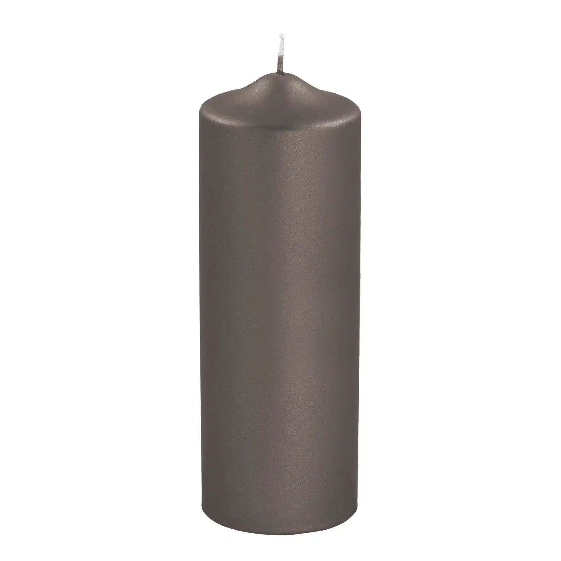Hochwertige Candle Altarkerze getaucht Stumpenkerze metallic Mocca - HomeDesign Knaus
