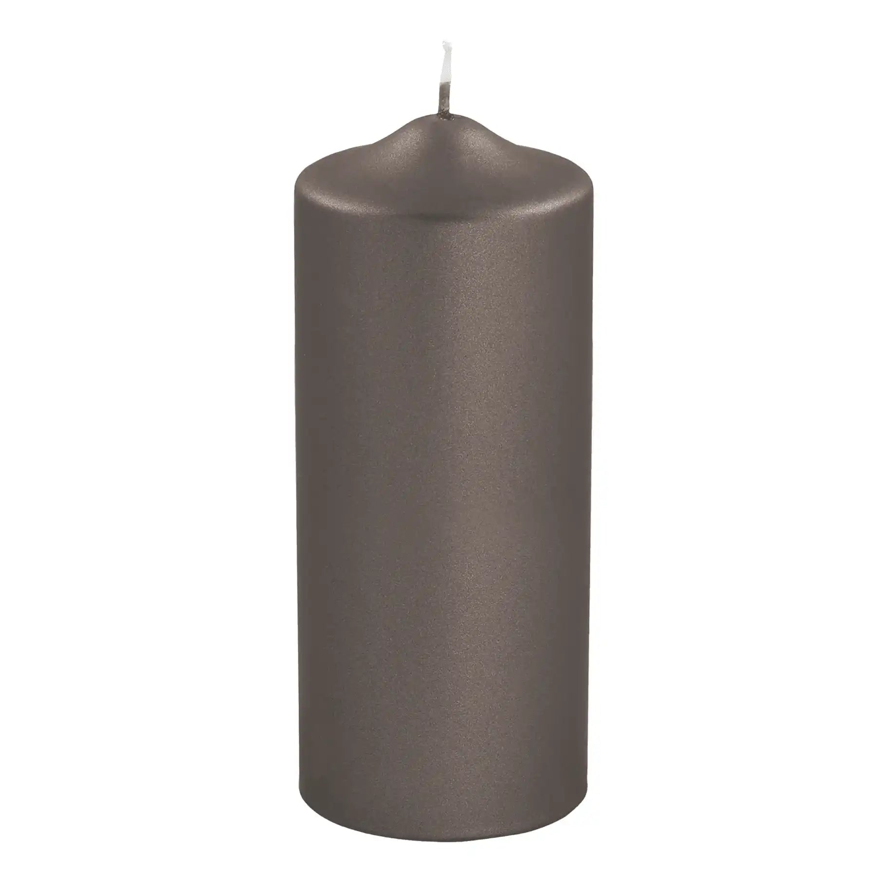 Hochwertige Candle Altarkerze getaucht Stumpenkerze metallic Mocca - HomeDesign Knaus