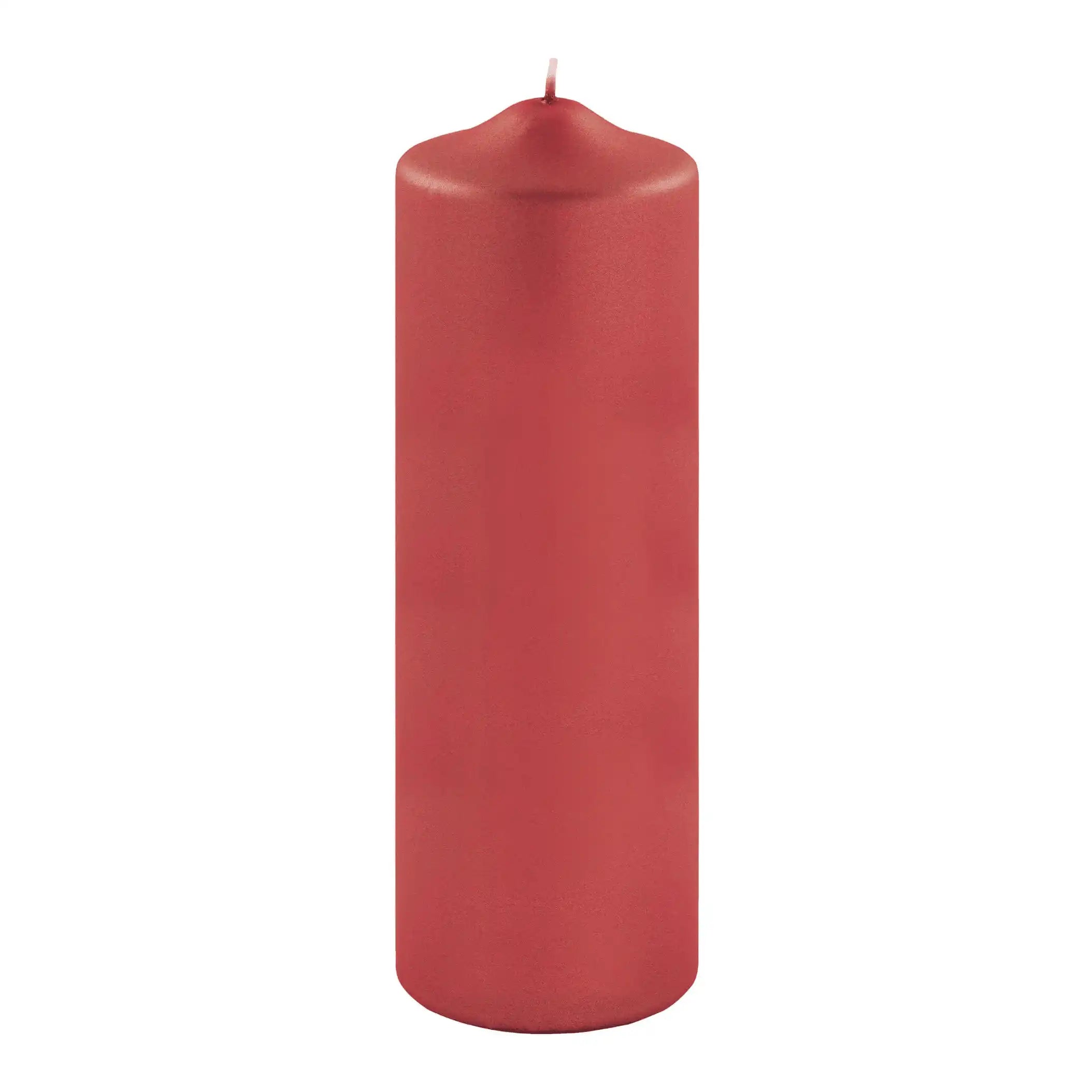 Hochwertige Candle Altarkerze getaucht Stumpenkerze metallic Rot - HomeDesign Knaus