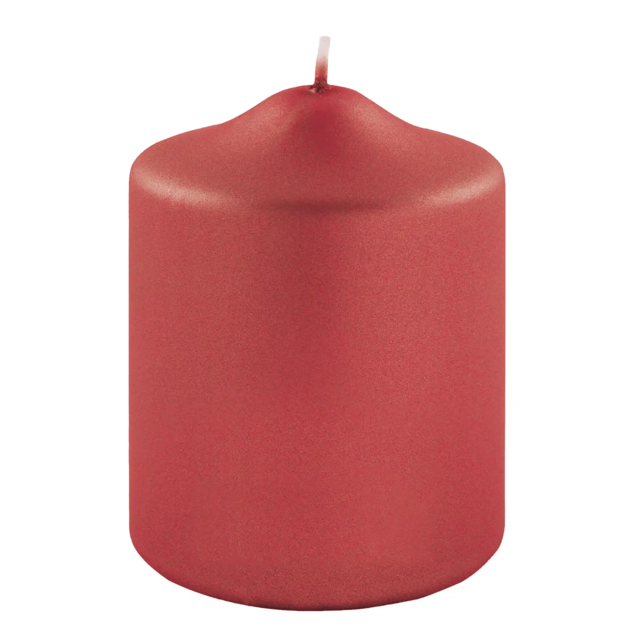 Hochwertige Candle Altarkerze getaucht Stumpenkerze metallic Rot - HomeDesign Knaus