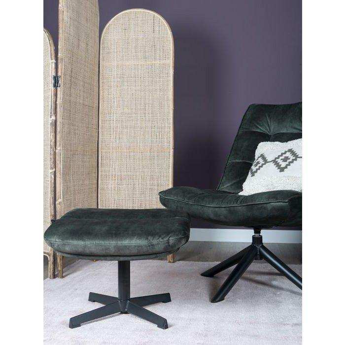 Hocker Dorus Adore Velvet - Armeegrün 29 - HomeDesign Knaus