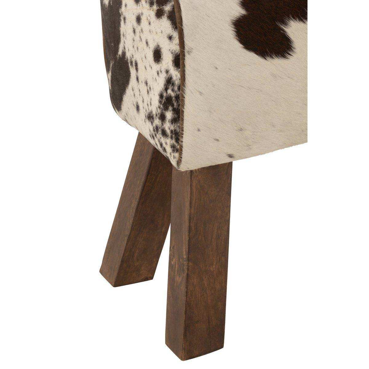 Hocker Kuh Mangoholz Fell Sitzhocker - HomeDesign Knaus