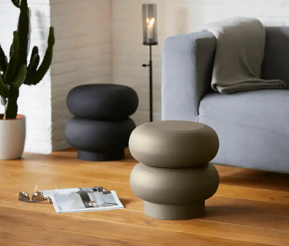 Hocker Sitzhocker pulverbeschichteter Stahl Unikat - HomeDesign Knaus