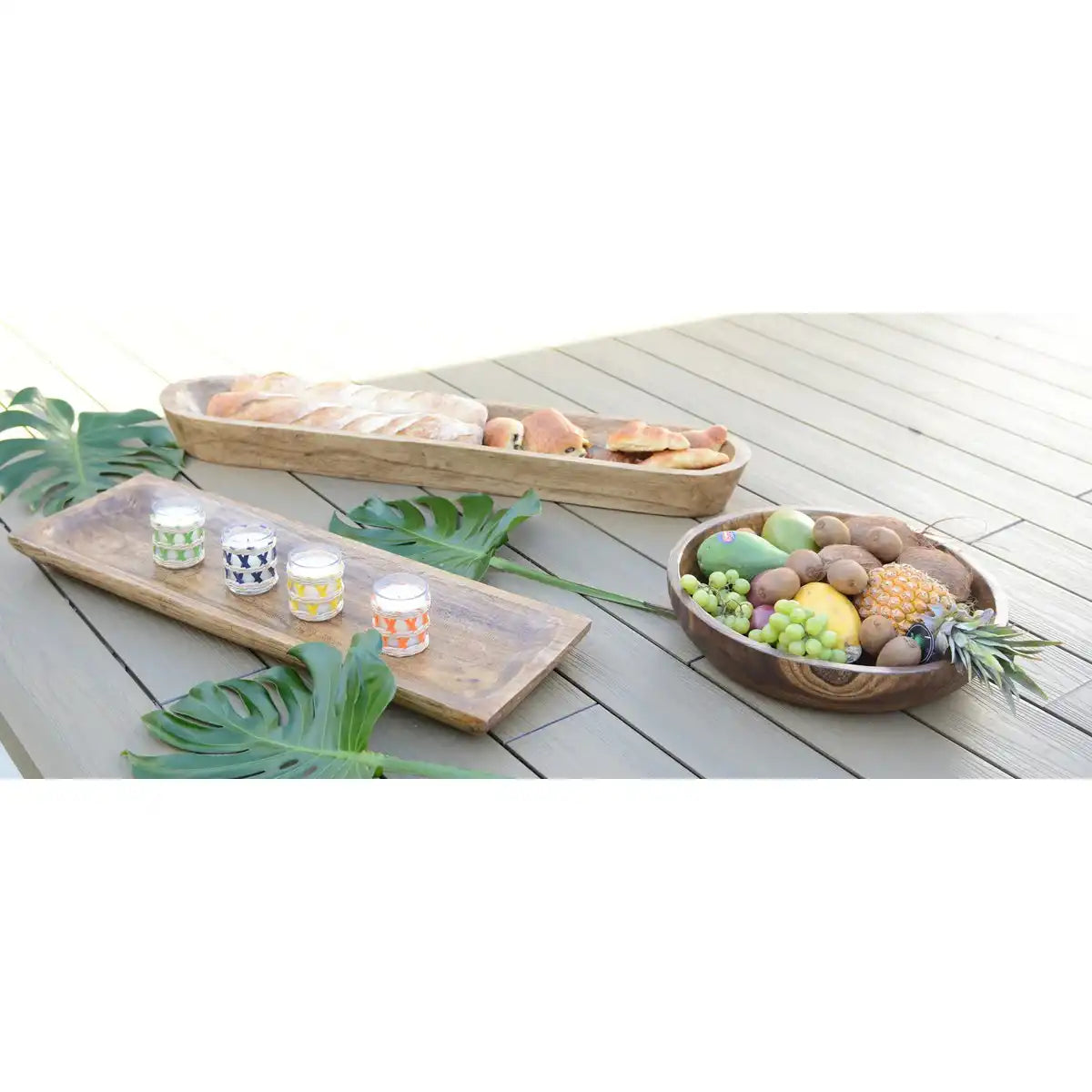 Holzdekorationsbecher 100x22x10 cm - HomeDesign Knaus