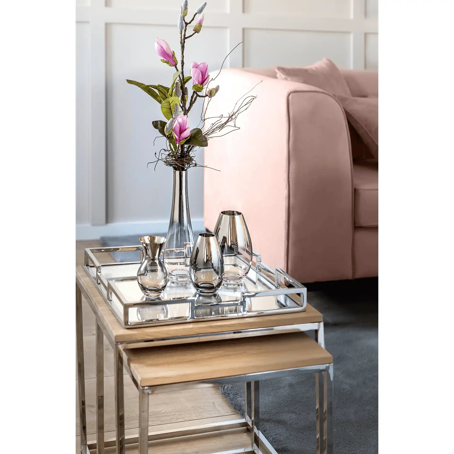 HOMMAGE Tablett Serviertablett Edelstahl Hochglanz poliert Spiegel - HomeDesign Knaus