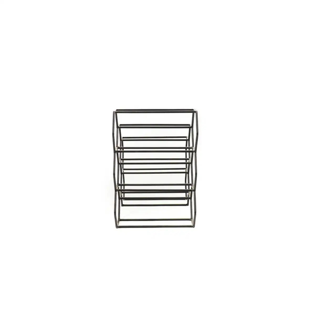 Housevitamin Weinregal aus Metall – Schwarz – 28 x 19 x 29 cm - HomeDesign Knaus
