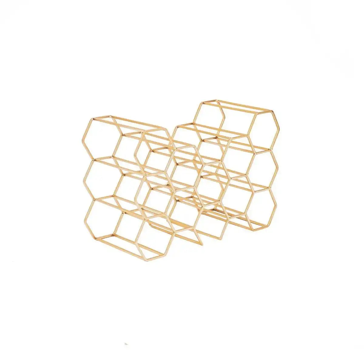 Housevitamin Weinregal – Metall – Gold – 44,5 x 15,5 x 29 cm - HomeDesign Knaus