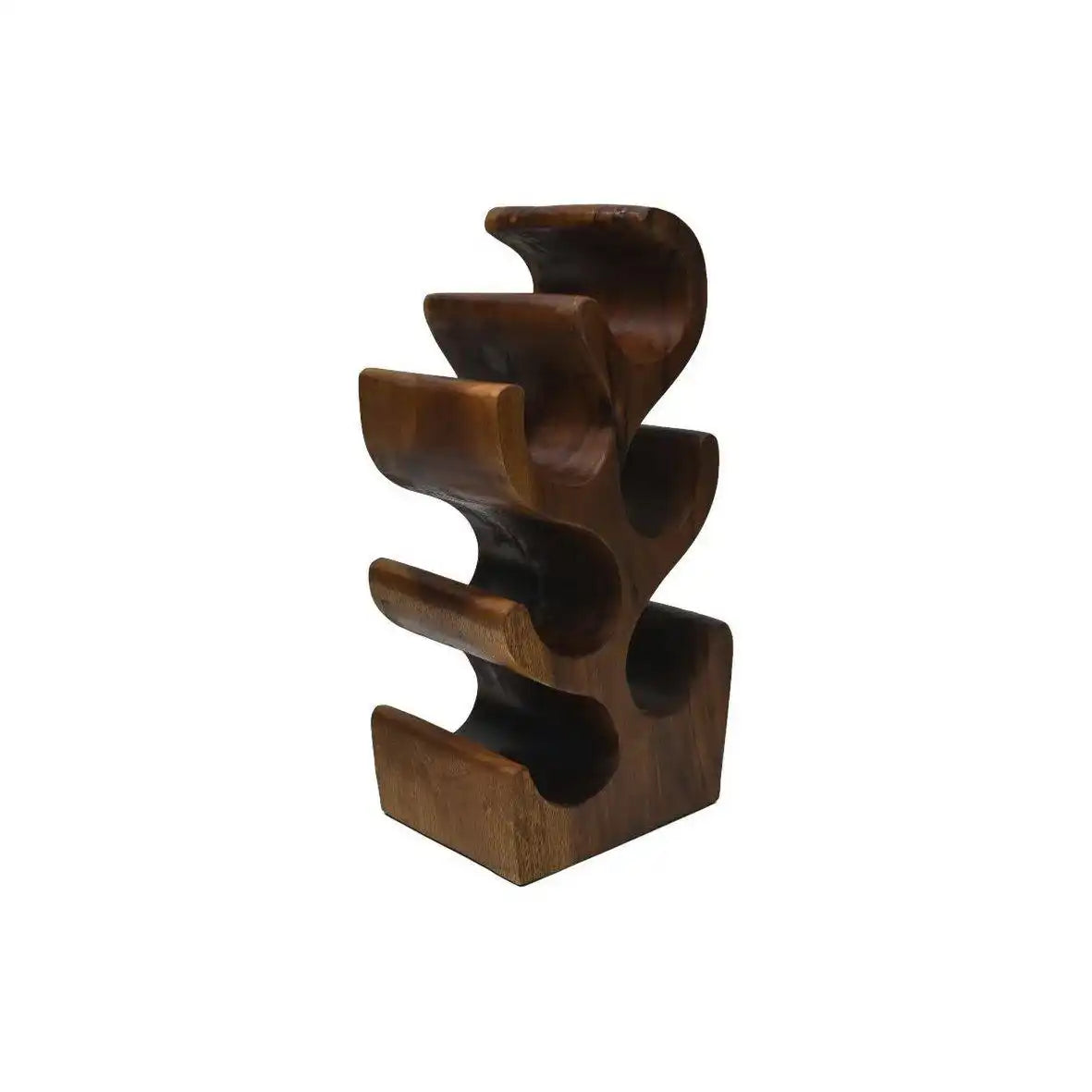 HSM Collection-Onder Wijnrek Vins 6 Flaschen-27x18x50-Bruin-Munggur - HomeDesign Knaus