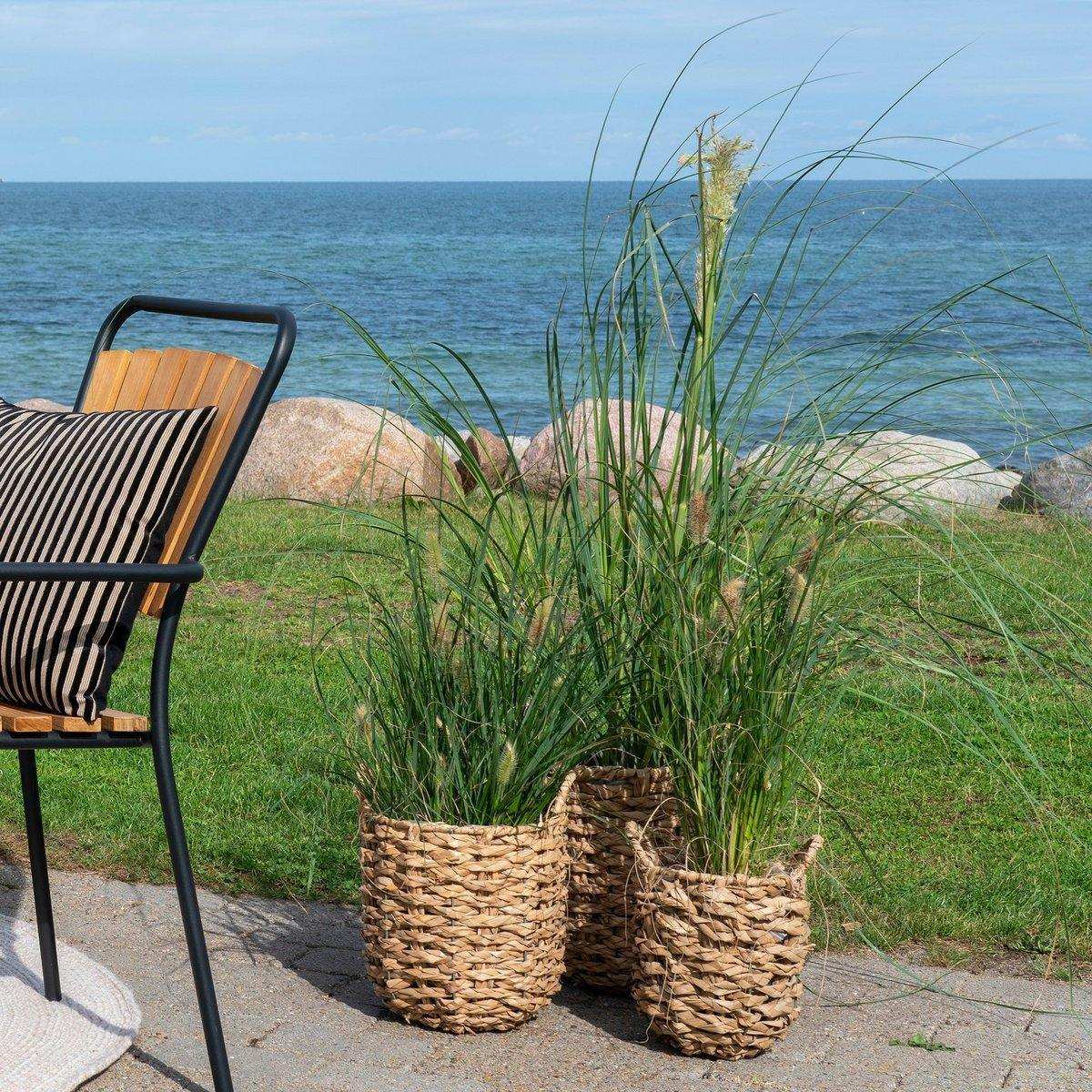 Hue Planter - Pflanzgefäß, Seegras, rund, natur, 3er-Set - HomeDesign Knaus