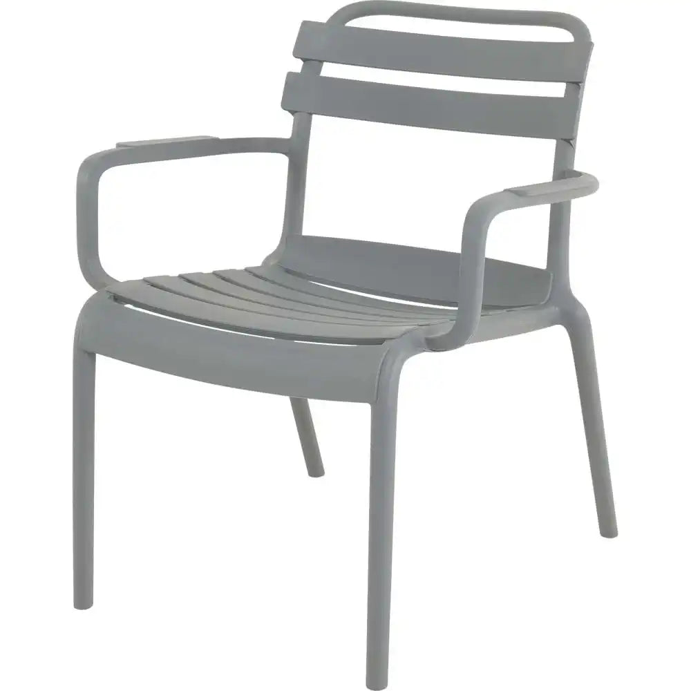 Loungestuhl Torvi Schwarz 65x69,5x76 cm – Stapelbarer Gartenstuhl UV-beständig