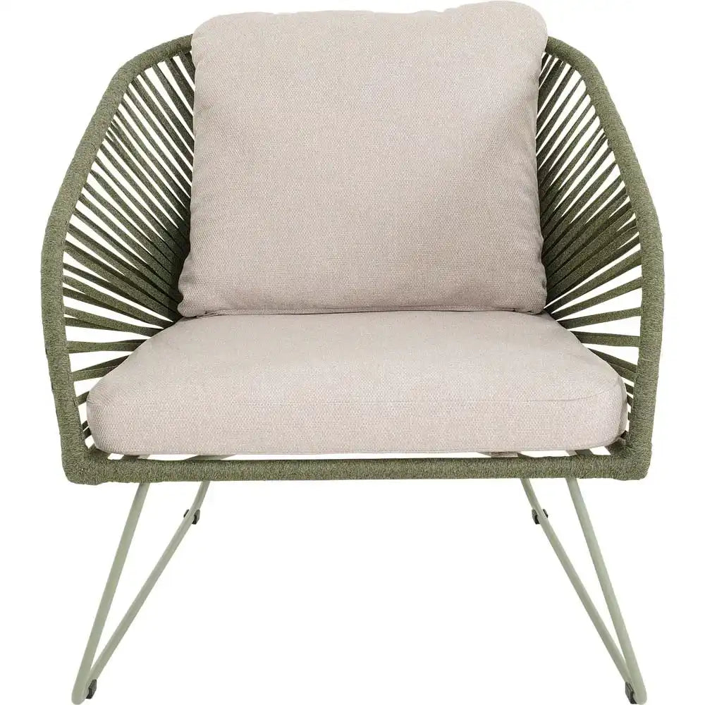 Loungesessel Izumi – Garten Loungestuhl mit Rope & Kissen