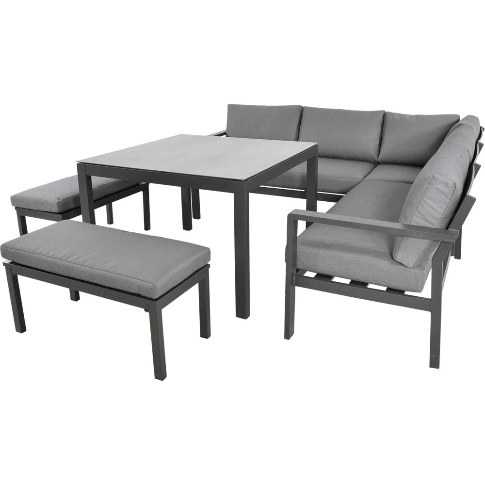 Garten Lounge-Eckbank Eck-Dining-Set Xara 205x205cm