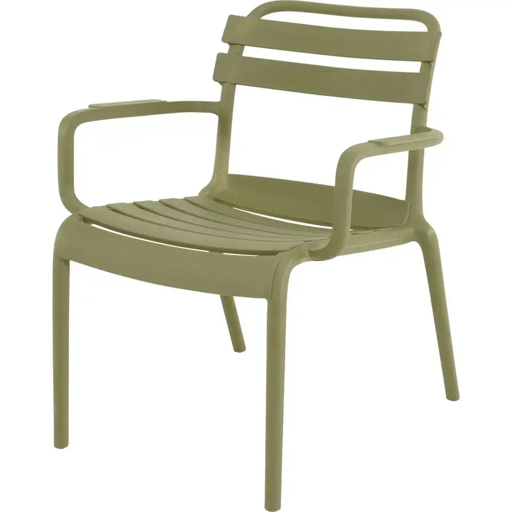 Loungestuhl Torvi Schwarz 65x69,5x76 cm – Stapelbarer Gartenstuhl UV-beständig