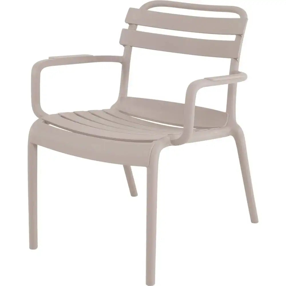Loungestuhl Torvi Schwarz 65x69,5x76 cm – Stapelbarer Gartenstuhl UV-beständig