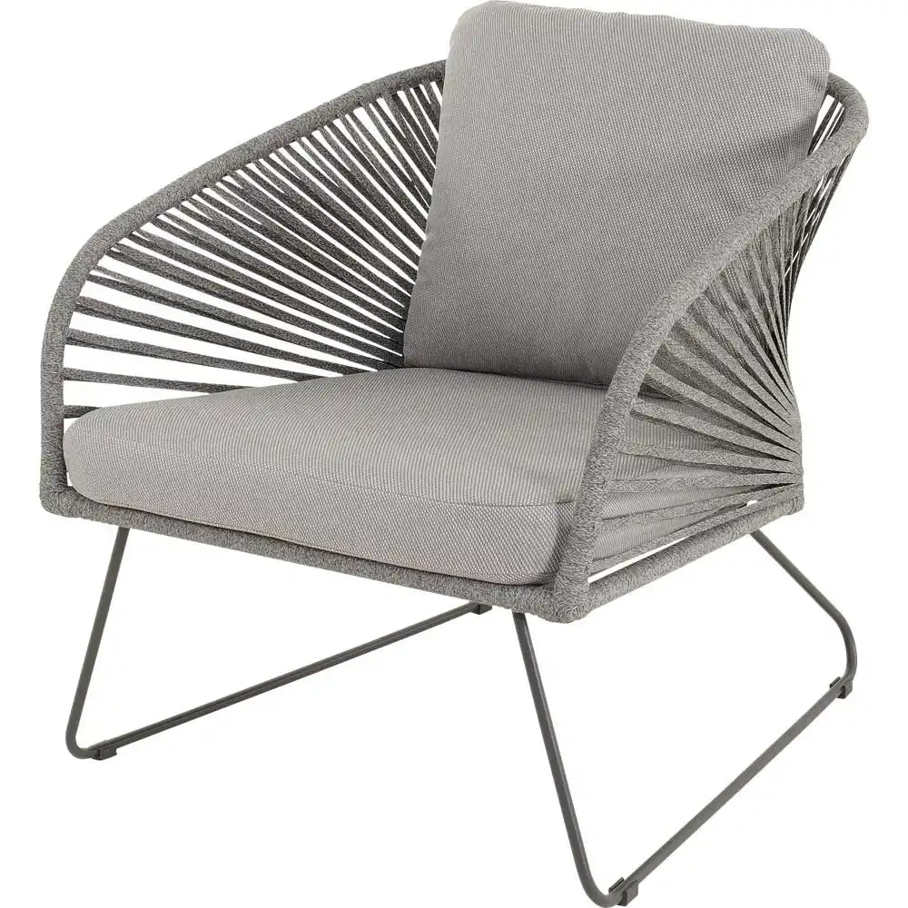 Loungesessel Izumi – Garten Loungestuhl mit Rope & Kissen
